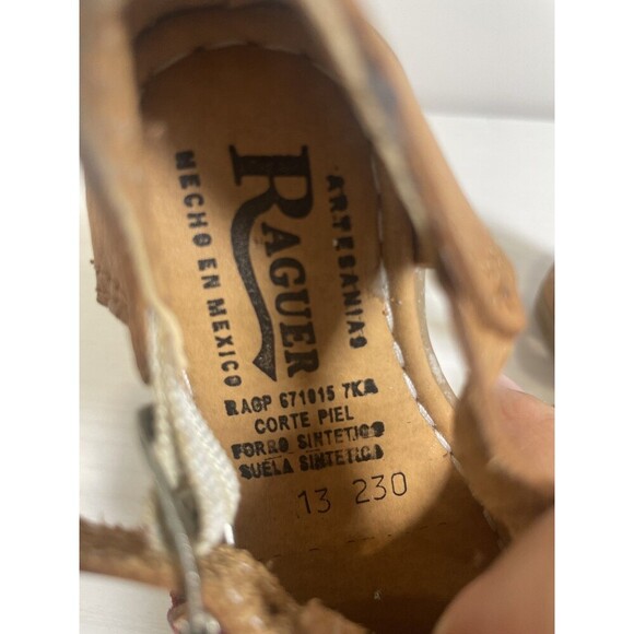 Raguer Minnie Mouse Leather Sandals Size 13 Kids Hecho en Mexico - Picture 2 of 8